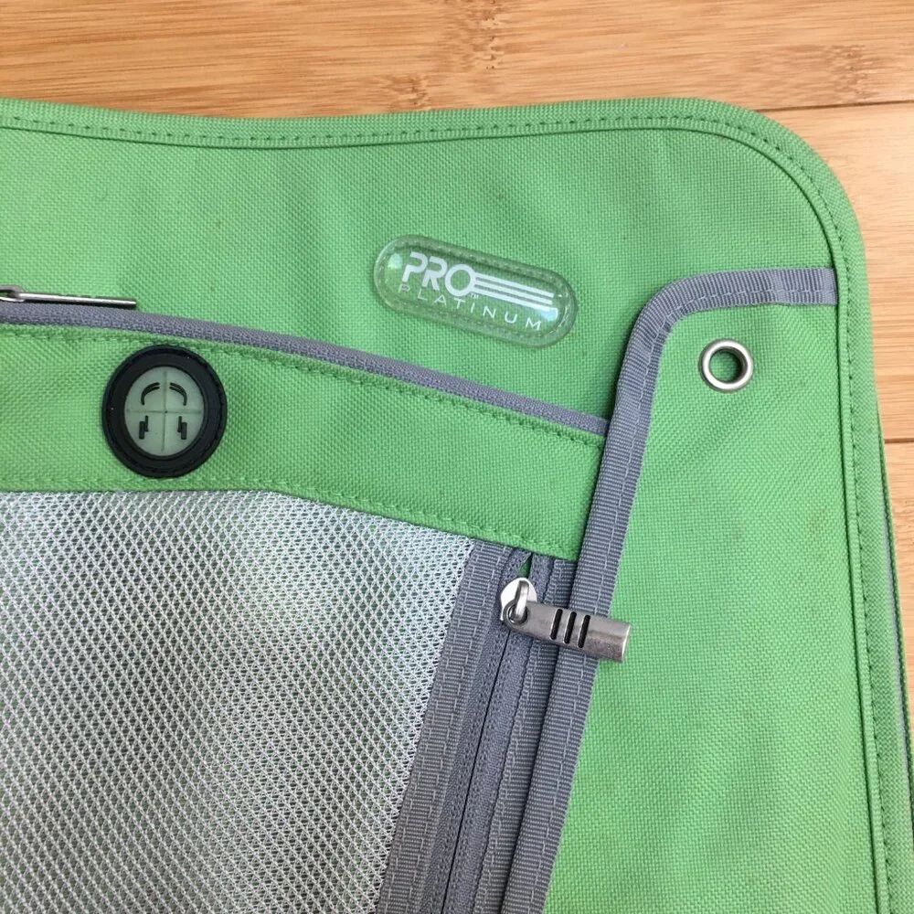 EUC Green Zipper Binder/Organizer